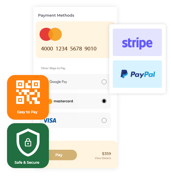 multiple payment options